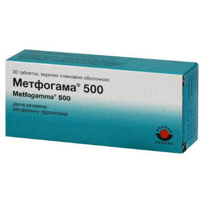 Світлина Метфогама 500 таблетки 500 мг №30